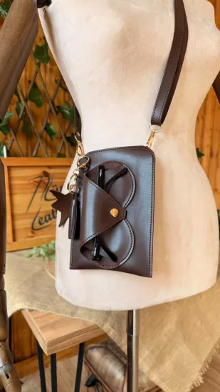 Vegan Deri Telefon Çantası