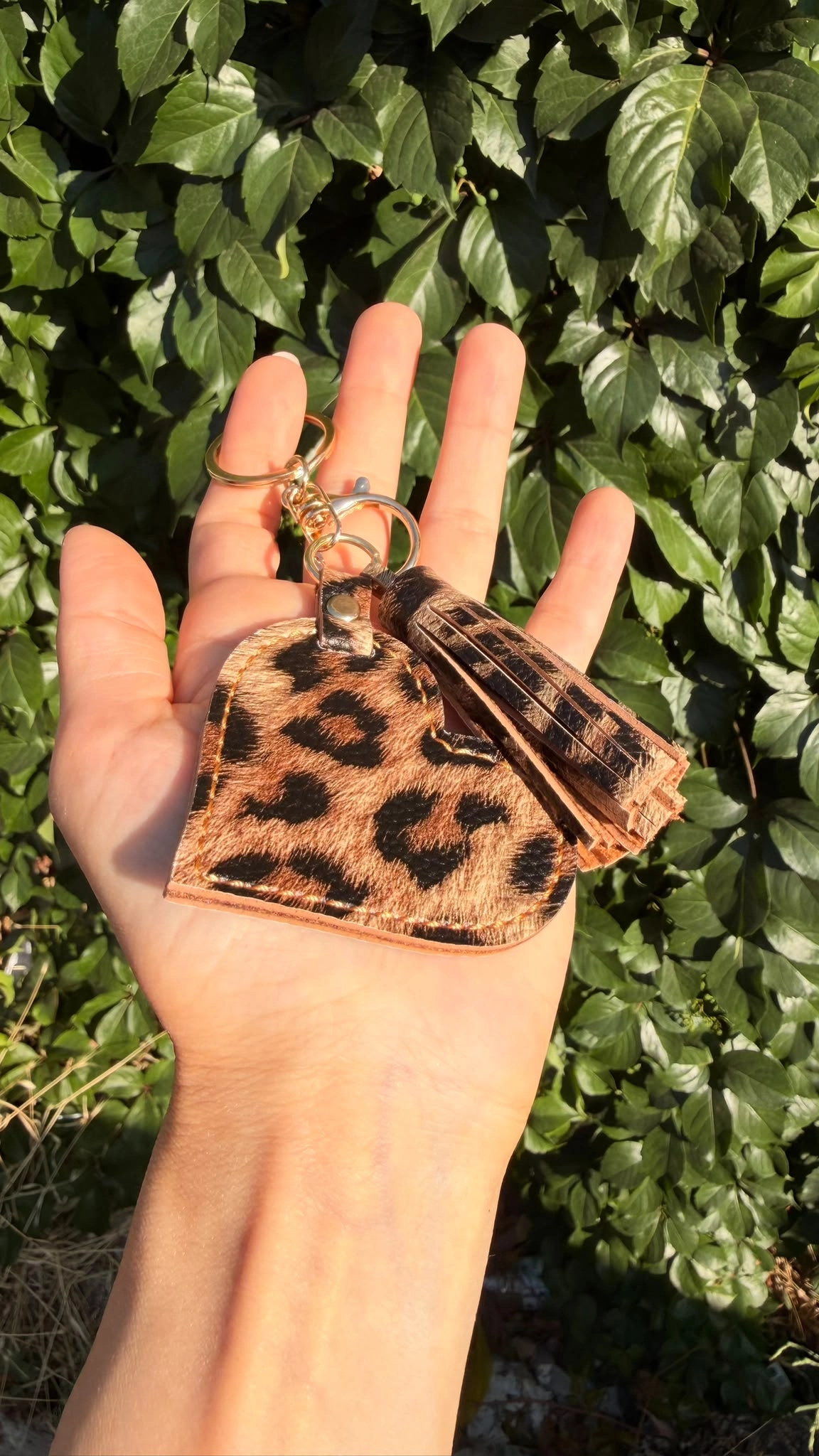 Vegan Deri Kalp Anahtarlık Charm